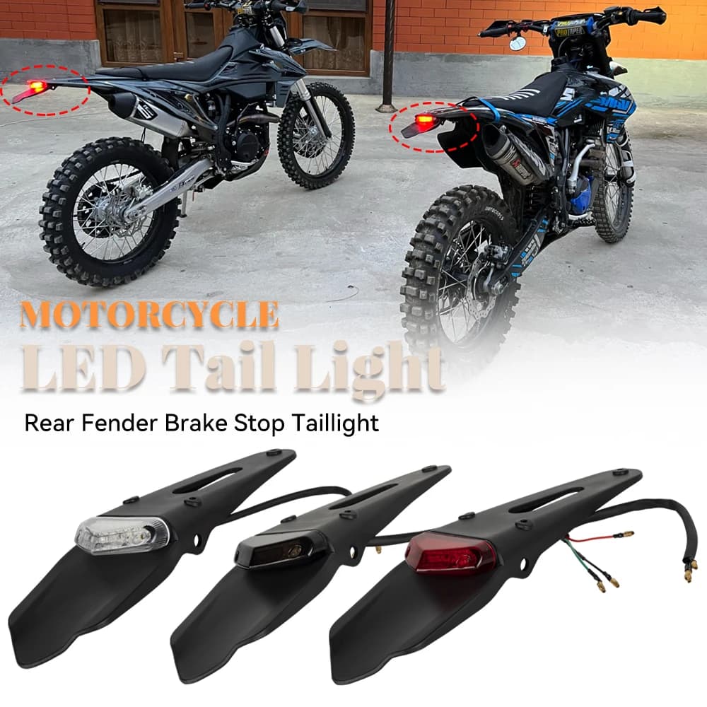Staffa targa parafango posteriore per moto Fanale posteriore per moto per bici fuoristrada Enduro per Kawasaki per lampada freno Honda