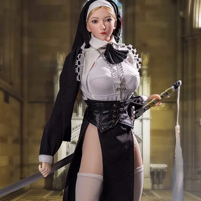 cdtoys cd072 1/6 Halloween Nun Costume Cosplay Vestiti Modello Misura 12 ''Femmina Soldato Action Figure Corpo Bambole