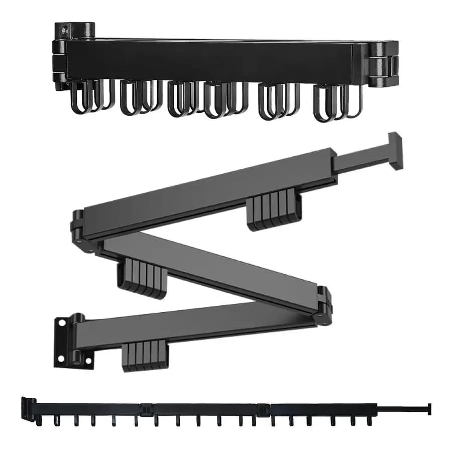 Space-saving wall coat rack, durable, with 18 hooks for small apartments and indoor/outside use