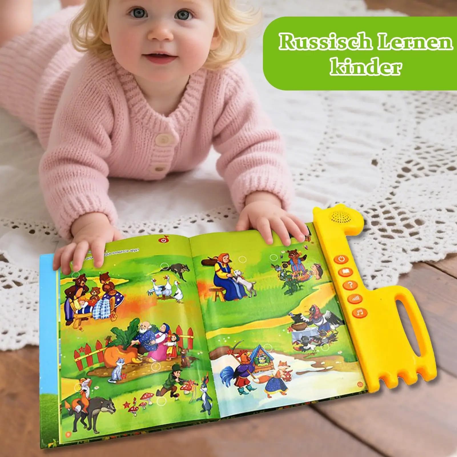 Libri con suono Libri russi per bambini Strumento educativo linguistico Giocattolo interattivo per bambini Pratica viaggi a casa Ragazze Ragazzi