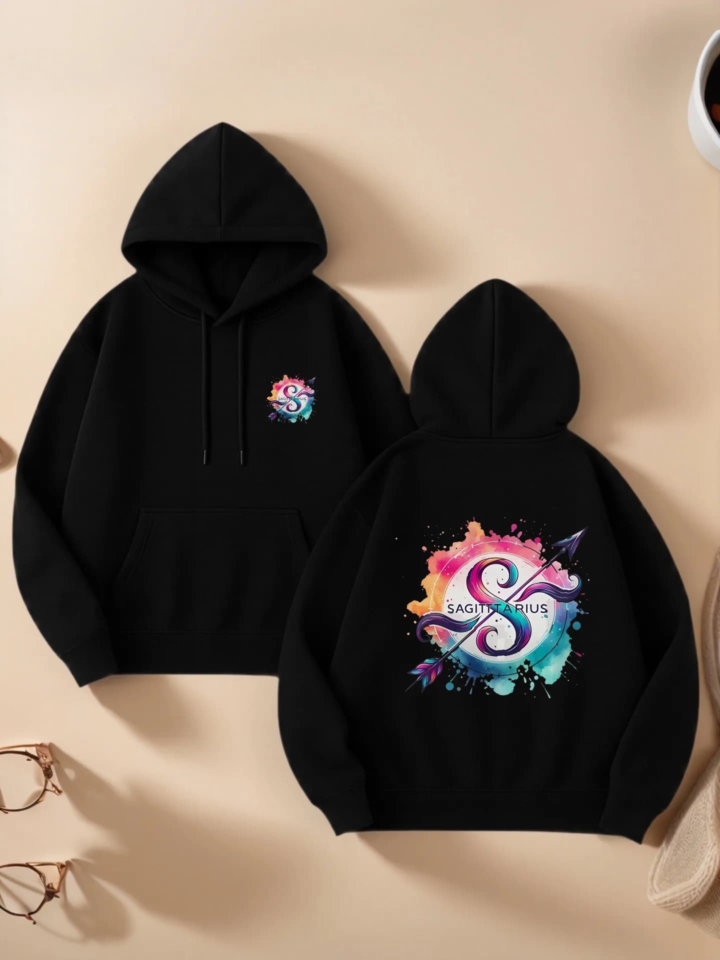 Felpa con cappuccio grafica da donna, design estetico, stampa grafica, abbigliamento casual quotidiano, comoda, per giovani uomini