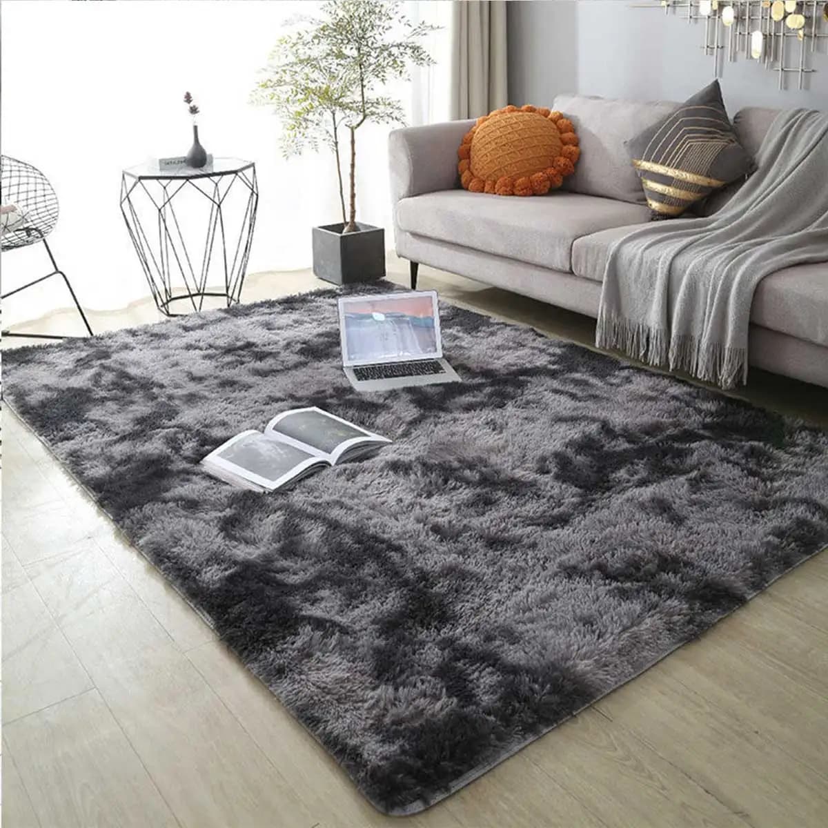Tappeto in peluche per divano del soggiorno Cuscini da pavimento Tappeto moderno morbido e soffice per la camera da letto dei bambini Tappeto da gioco Regali di Natale