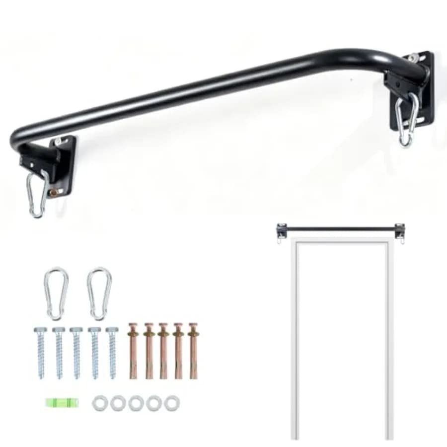 Wall or door frame traction bar, professional, requires drilling, for safe traction and chin-up training at home