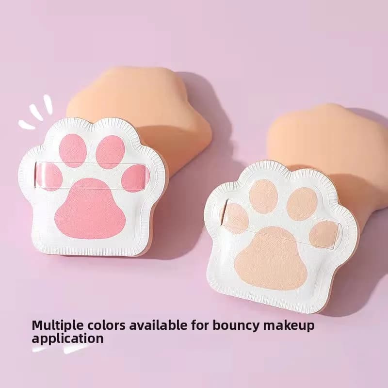 Spugne Morbide per Trucco, Puff per Fondotinta e Crema, Spugnetta a Forma di Zampa di Gatto, Strumenti di Bellezza Portatili per Cosmetici