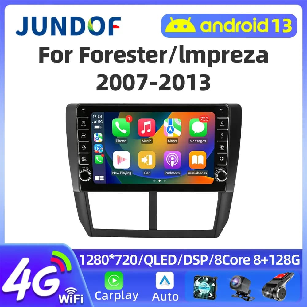 Android 13 Carplay autoradio per Subaru Forester 3 SH 2007-2013 per Impreza GH GE 2 Din Multimedia Player 2 din Head Unit