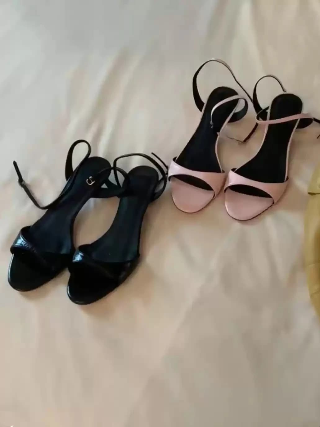 Women's Minimalist One Band Ankle Strap Low Heel Sandals Open Toe Solid Color Casual Summer Dress Shoes Elegant Comfy Daily Wear