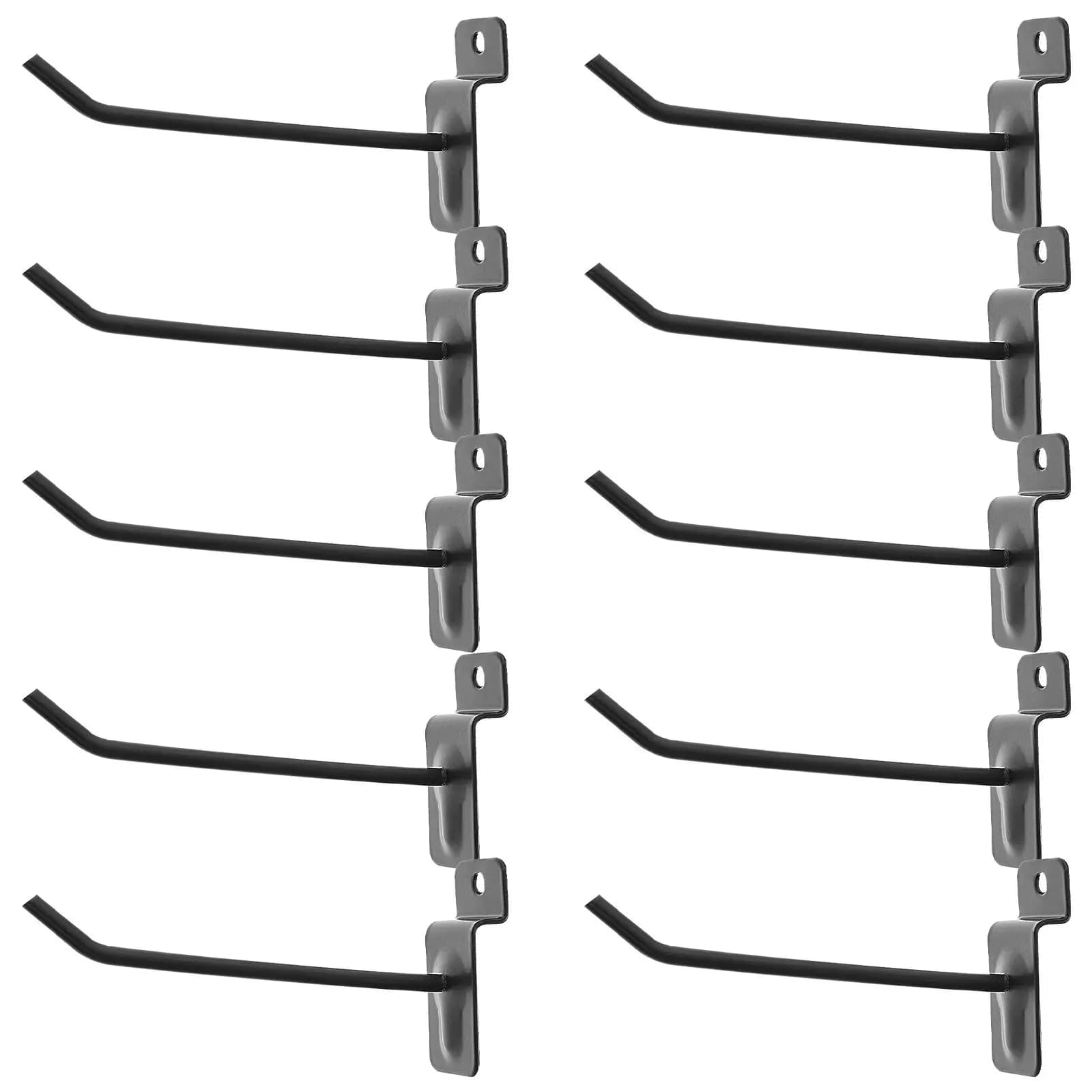 10Pcs Sturdy Metal Pegboard Hook 10Cm Long Slot Board Hook for Mobile Accessories Commodity Display Peg Board Tool Organization