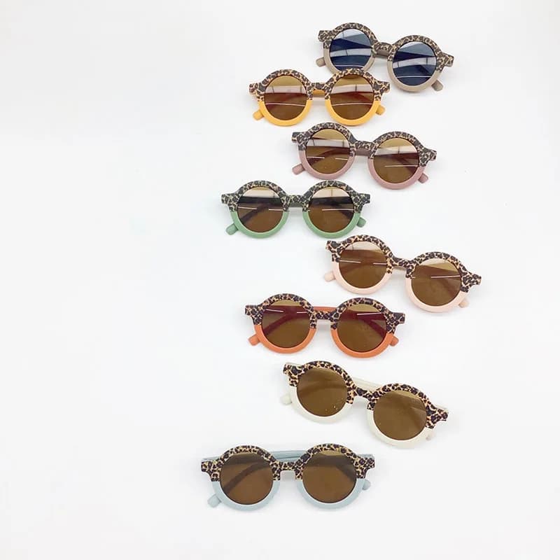 MILANCEL New Summer Baby Kids Sunglasses Cute Leopard UV Resistant Sunglasses Kids Shades Decorative Glasses