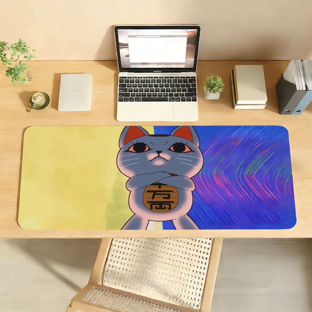 Tappetino per mouse Anime Turbo Granny Cat, tappetino per mouse in gomma antiscivolo per computer portatile, tappetino per mouse per giocatori, decorazione per scrivania