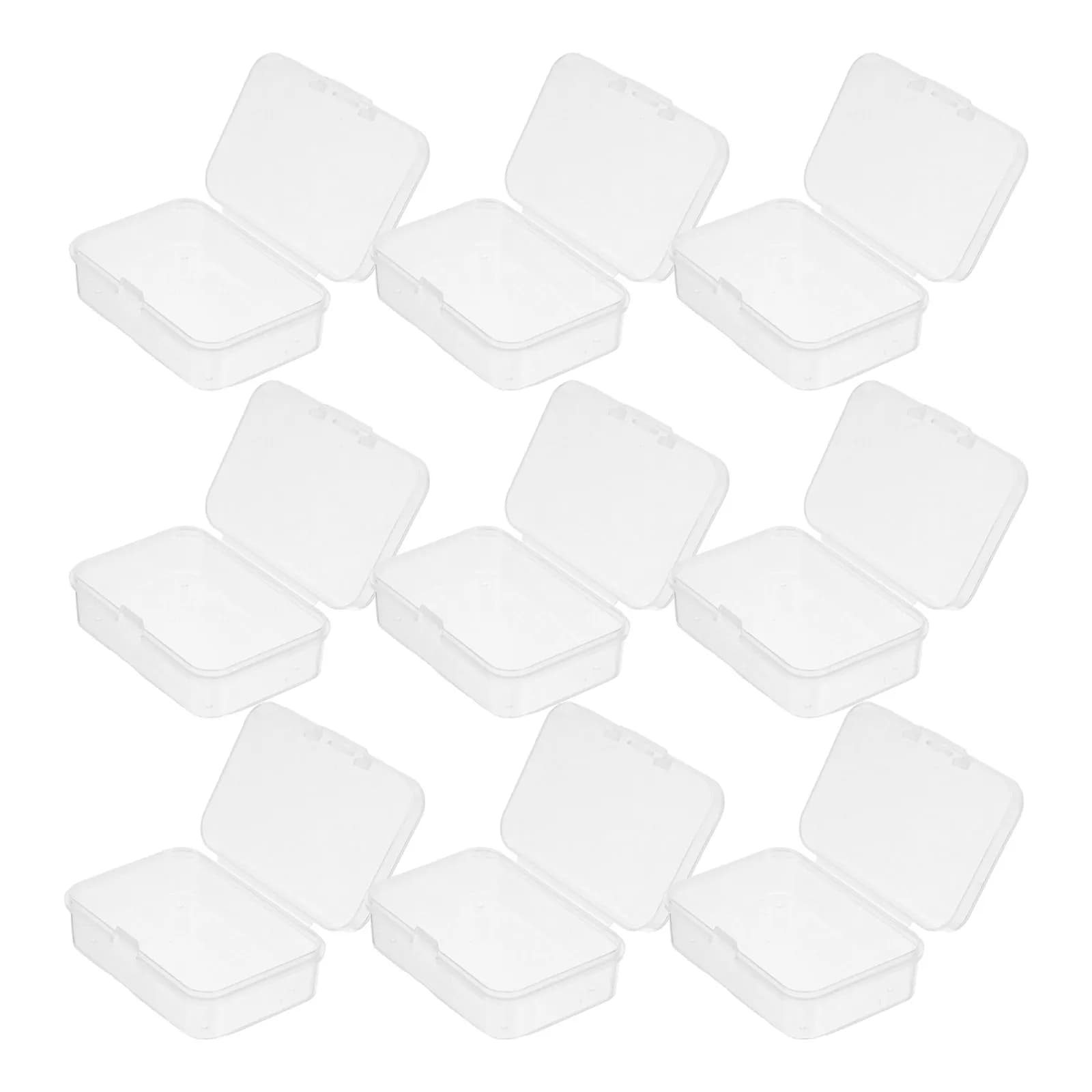 10 Pezzi Scatole Trasparenti Piccole in Plastica, Contenitori Mini in PP Trasparente per Perline, Fermagli per Capelli, Tappi per Orecchie, Piccoli Accessori da Pesca, Organizzazione