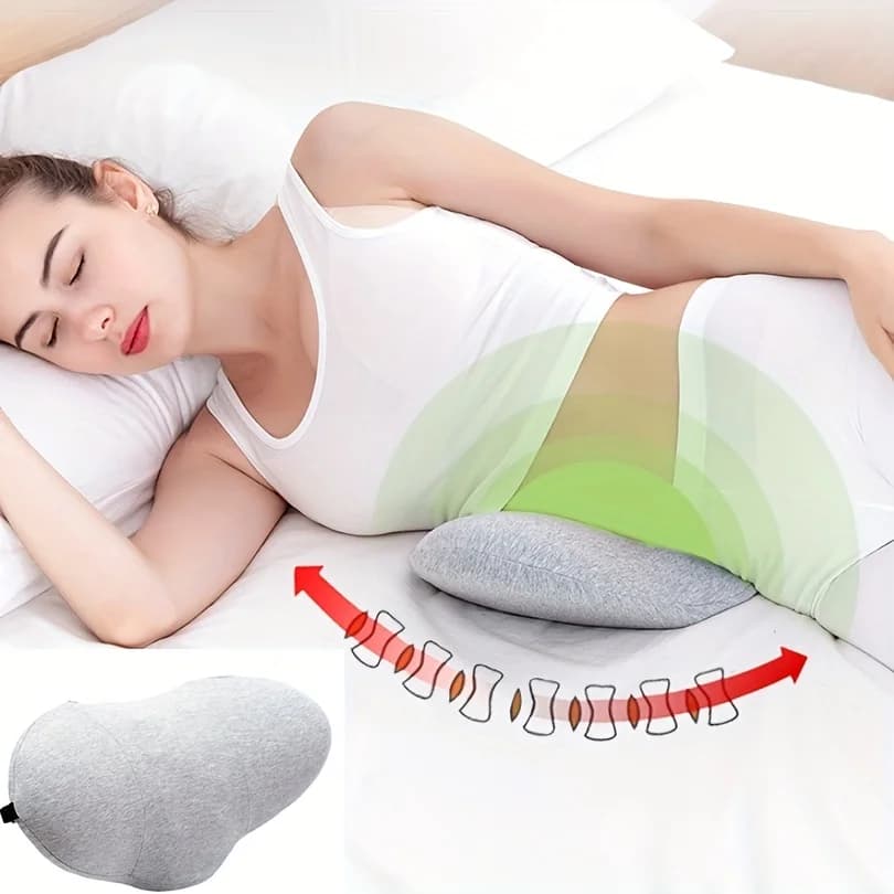 Cuscino lombare ortopedico in memory foam da 1 pezzo per sollievo e supporto della parte bassa della schiena: perfetto per i dormelisti laterali