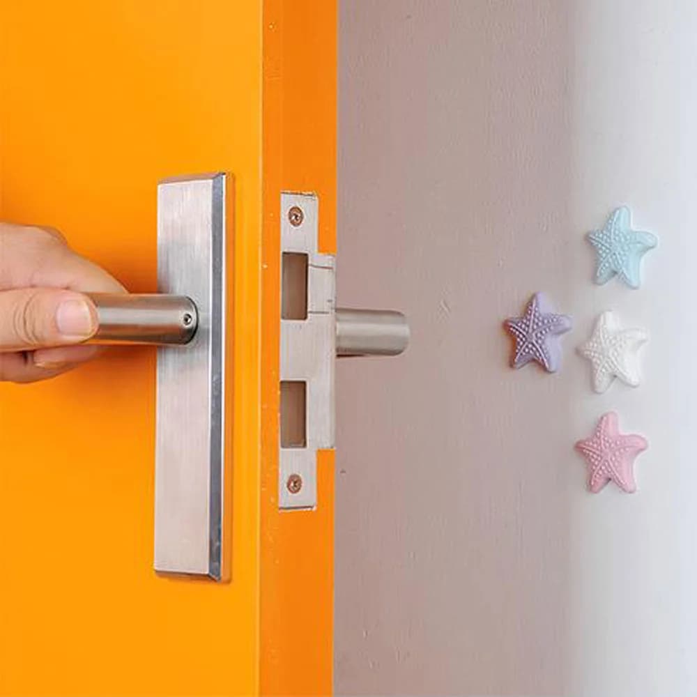 Silent Anti-collision Door Pad 1Pcs luminoso Starfish maniglia della porta Anti-bump Sticker Protection Wall Door Stopper Gadget Tool