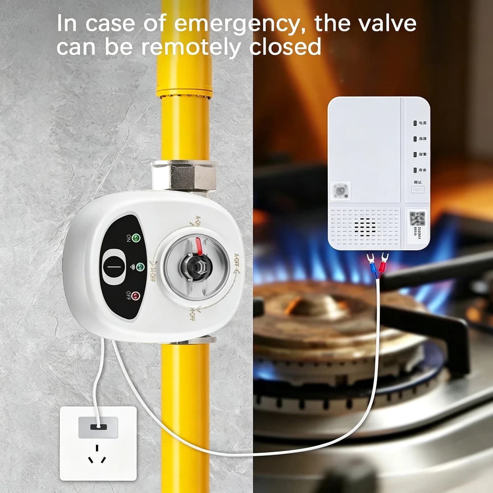 Valvola a sfera intelligente WiFi eWelink APP DN15/DN20/DN25 per acqua e gas con interruzione automatica e controllo vocale remoto per Alexa, Google, Alice