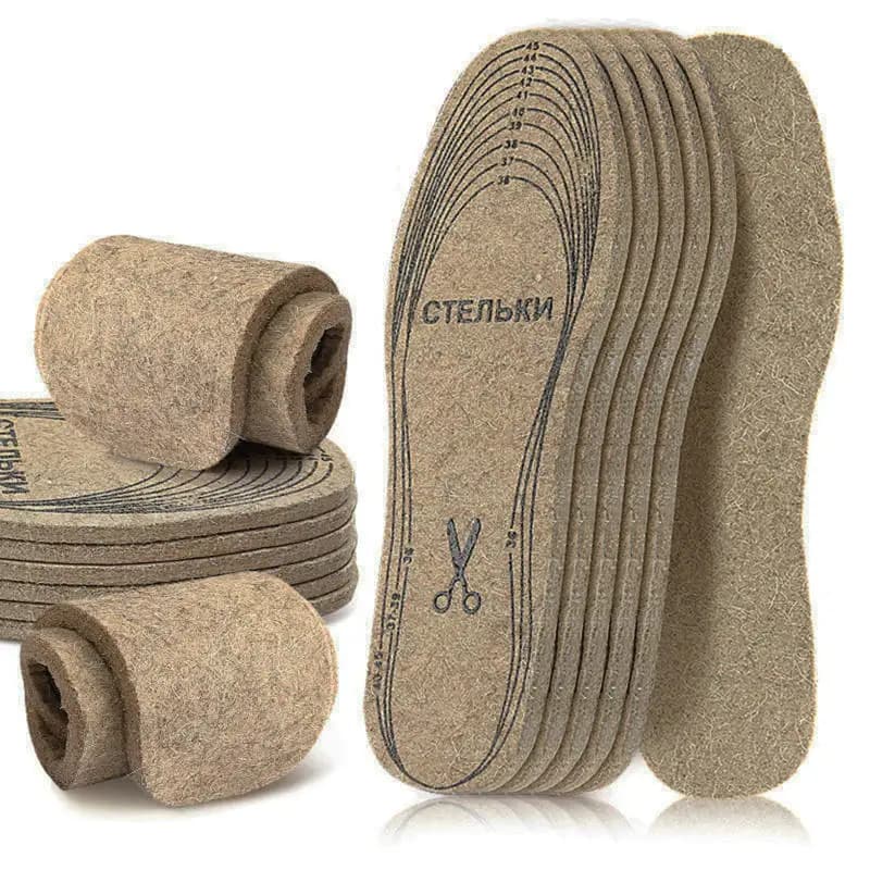 Wool Felt Wool Felt Thermal Insoles Sweat Absorbent Breathable Boots Pad Foot Keep Warm Thicken Winter Warm Cushion