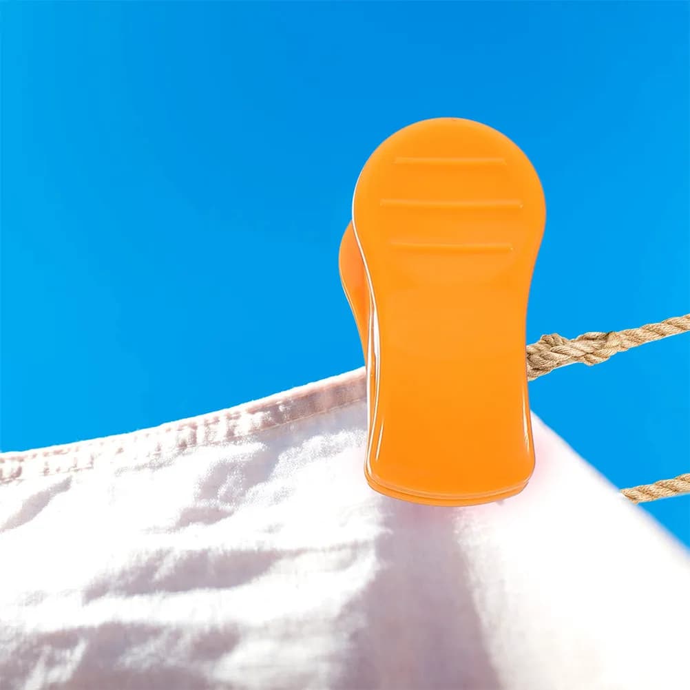12 Pezzi Mollette in Plastica Antivento Resistenti per Asciugamani da Spiaggia, Asciugamani da Piscina, Clip per Borse, Sigilli per Alimenti, Trapunte