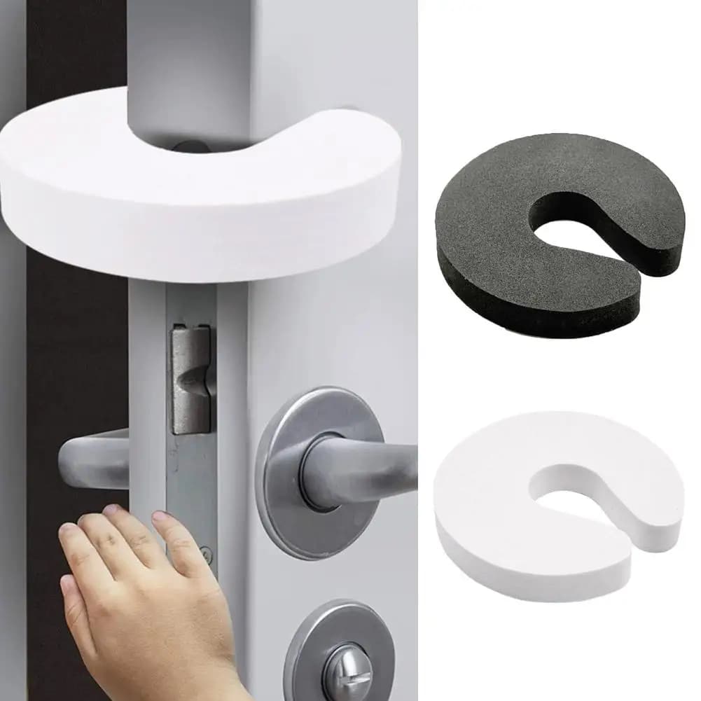 C Shape Baby Safety Door Clip EVA Foam Door Stopper Security Cabinet Locks Kids Finger Safe Universal Doorways Stopper 3PCS