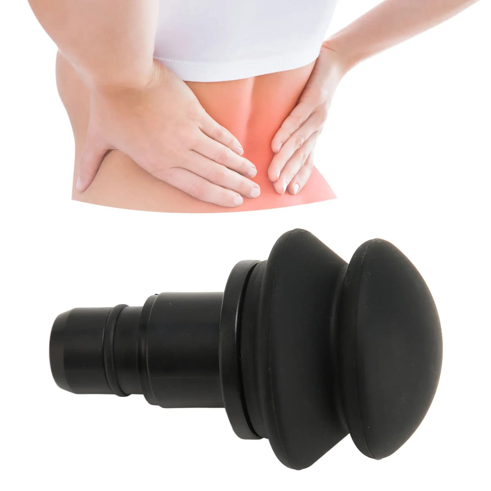 Testina di Ricambio in Silicone da 18mm per Pistola Massaggiante Muscolare, Cuscino d'Aria per Massaggiatore Fasciale, per Testa e Gambe