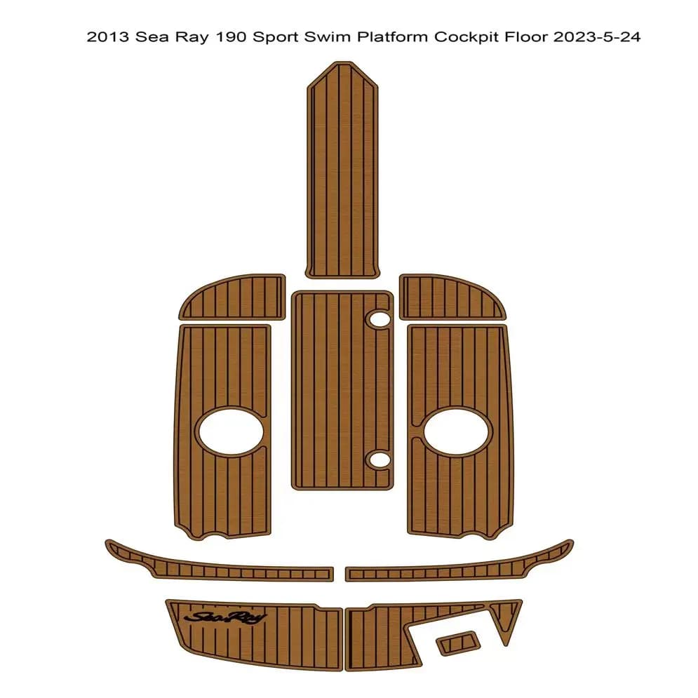 2013 Sea Ray 190 Sport Swim Piattaforma Cockpit Pad Barca EVA Teak Deck Tappetino Seadek Gatorstep Style Autoadesivo V460 8PK1G