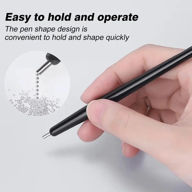 1 Pezzo Penna Magnetica con Sfera d'Acciaio da 12,4 cm, Super Forte Attrazione Magnetica, Strumento per Smalto Gel Magnetico Effetto Occhio di Gatto