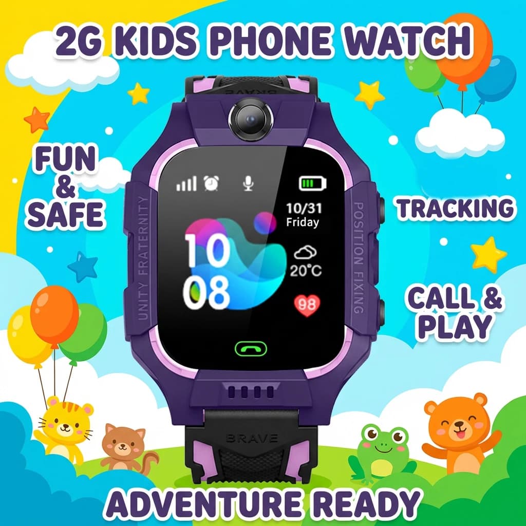 Smartwatch for Children with 2G, SOS Calls, Camera, Vocal Chat, No Social Media, Birthday Gift for Boys and Girls