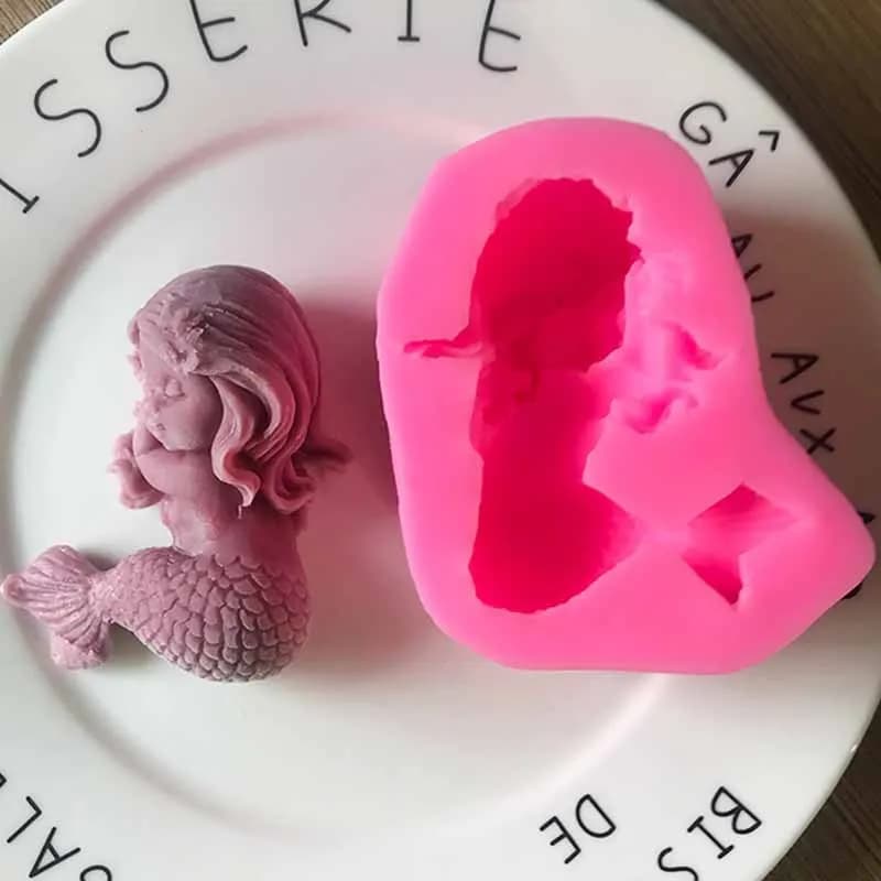 Silicone sirena, stampo gelato fatto a mano, stampo decorativo fai da te XGY-129