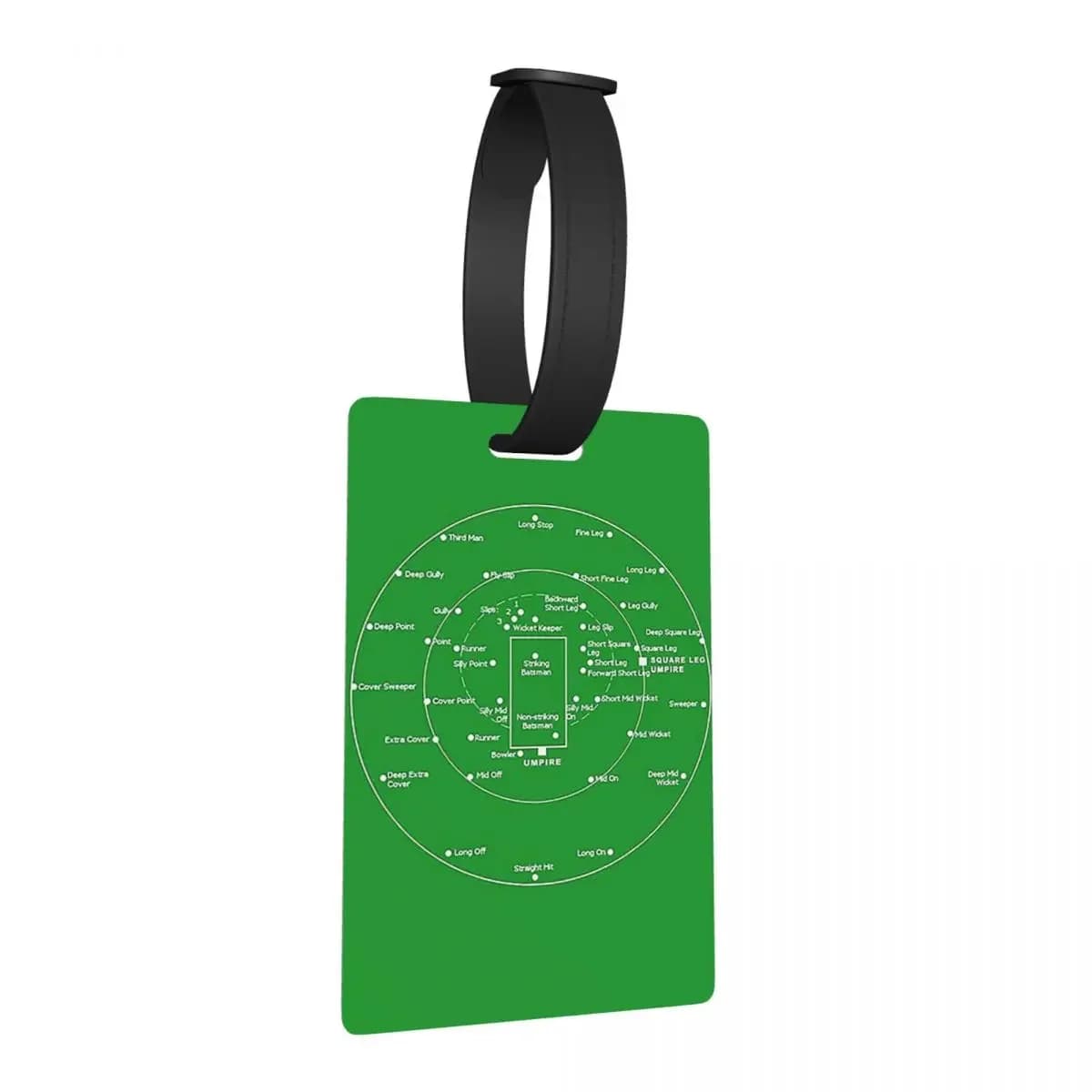 Posizioni del campo da cricket - Diagramma delle posizioni di campo Etichette per bagagli Etichetta per imbarco per bagagli portatile Porta etichette ID Nome Indirizzo