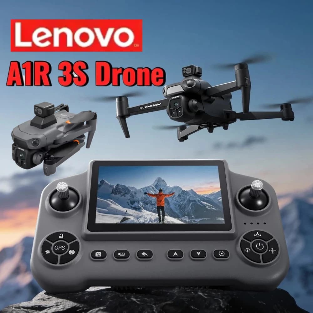 Lenovo Professional Camera A1R 3S 8K GPS Drone Aerial FPV Brush power Laser Obstacle with Large Screen Remote Control Folding