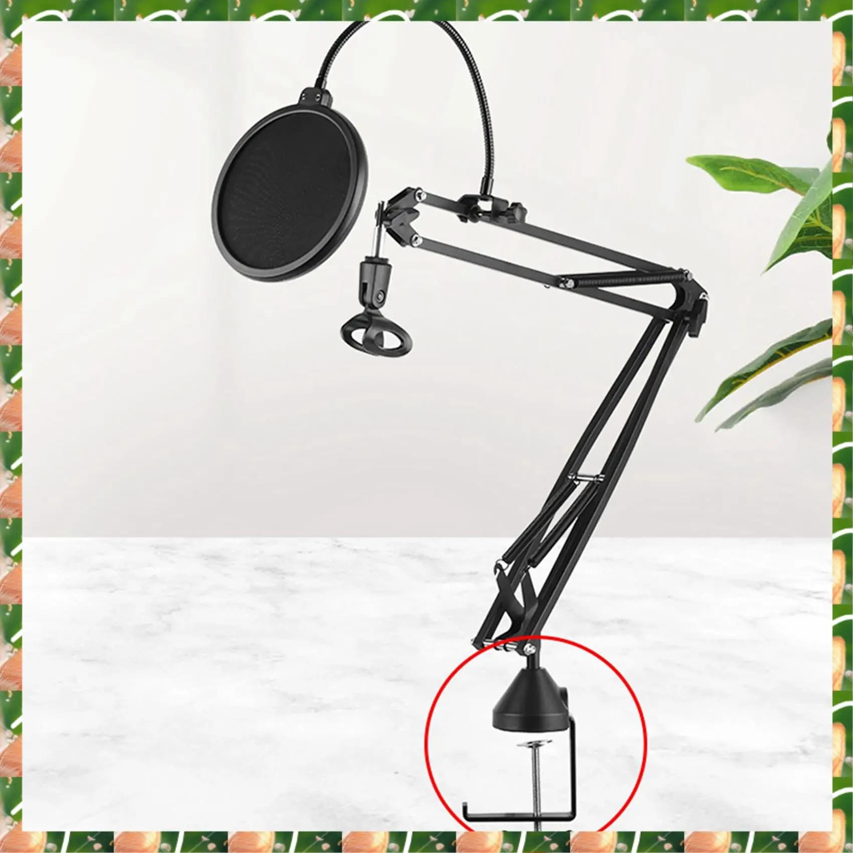 JAJA 2X Metal Table Mounting Clamp Cantilever Bracket Clamp For Microphone Suspension Boom Scissor Arm Stand Holder