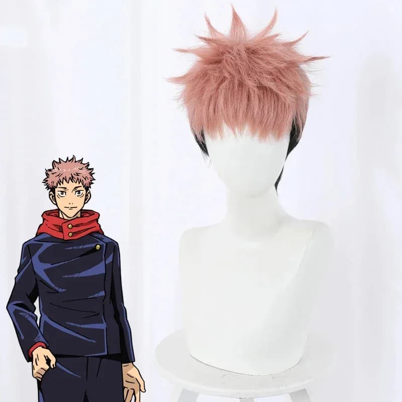 Anime Juju Ka Scarpe Cosplay Stivali Yuji Itadori Parrucche Berretto per capelli Moda Gioco di ruolo Accessori per esposizioni Scarpe da ginnastica rosse Gifts;3'v,6.