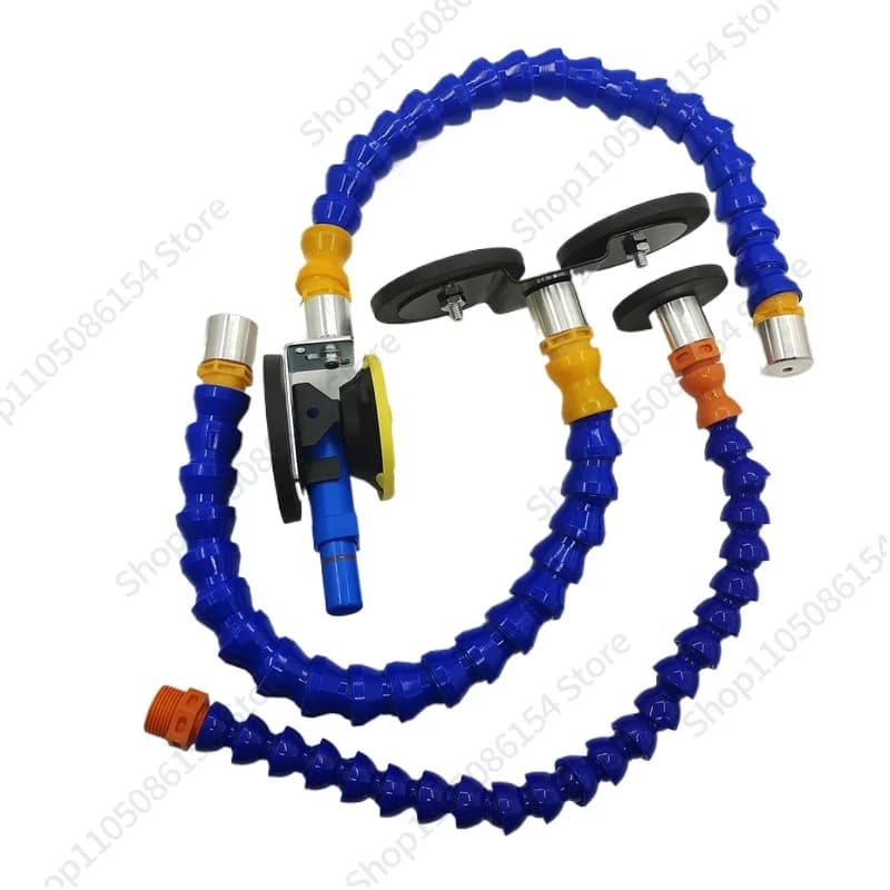 Strumento per la riparazione di ammaccature auto, ventosa a vuoto, supporto a gomito, base magnetica, tubo flessibile universale, lampada livellante, supporto per pistola ad aria compressa