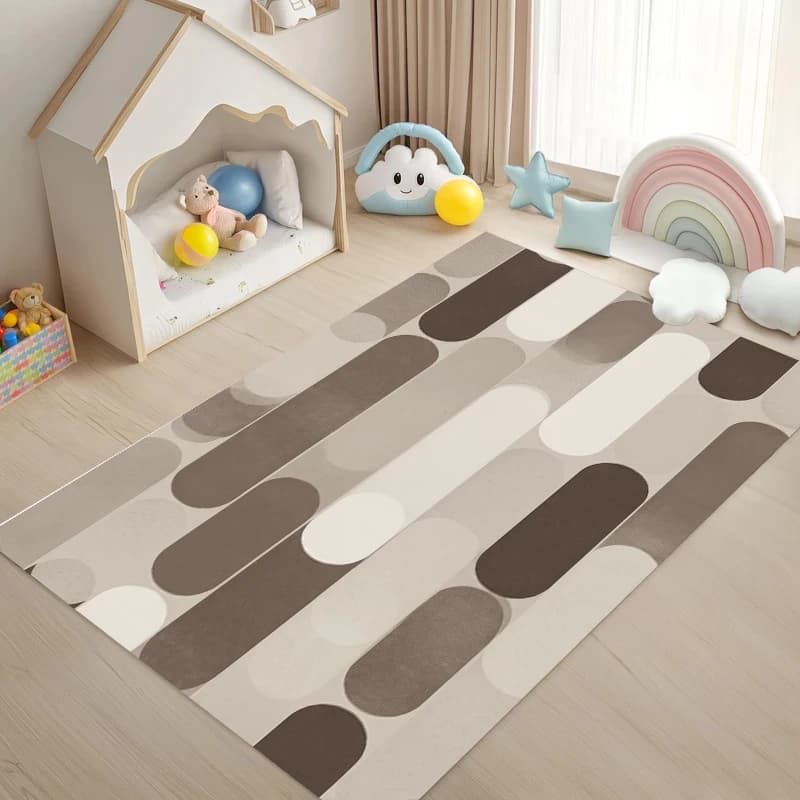 Tappeto per Bambini, Morbido Tappeto Modulare con Motivi, Tappetino Antiscivolo Lavabile per Camera dei Bambini, Arredamento Minimalista per Famiglie