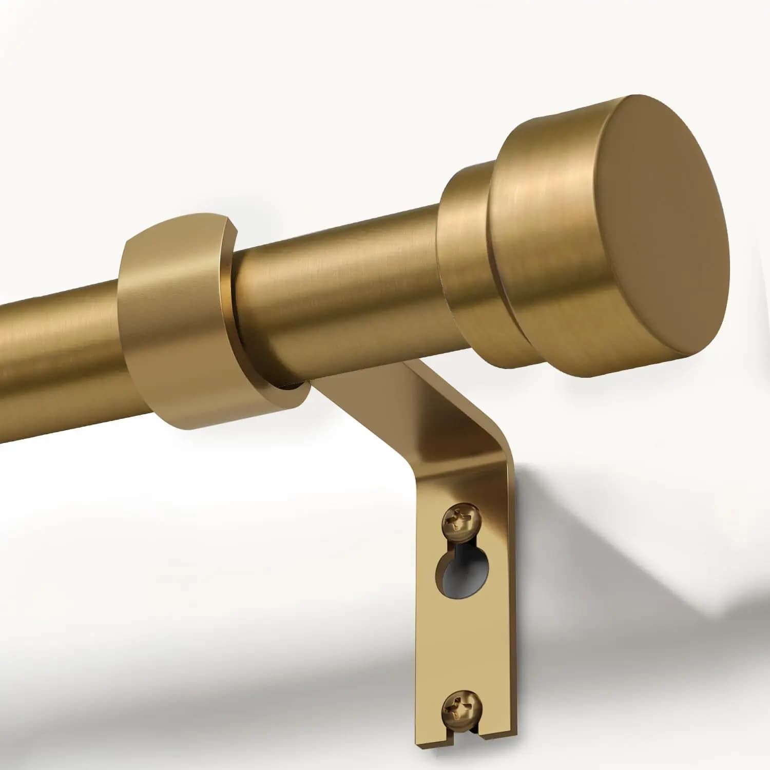 Aste per Tende Regolabili Color Oro Caldo 72-144" Resistenti Diametro 1" in Ottone Bronzato per Finestre Soggiorno Stile Rustico