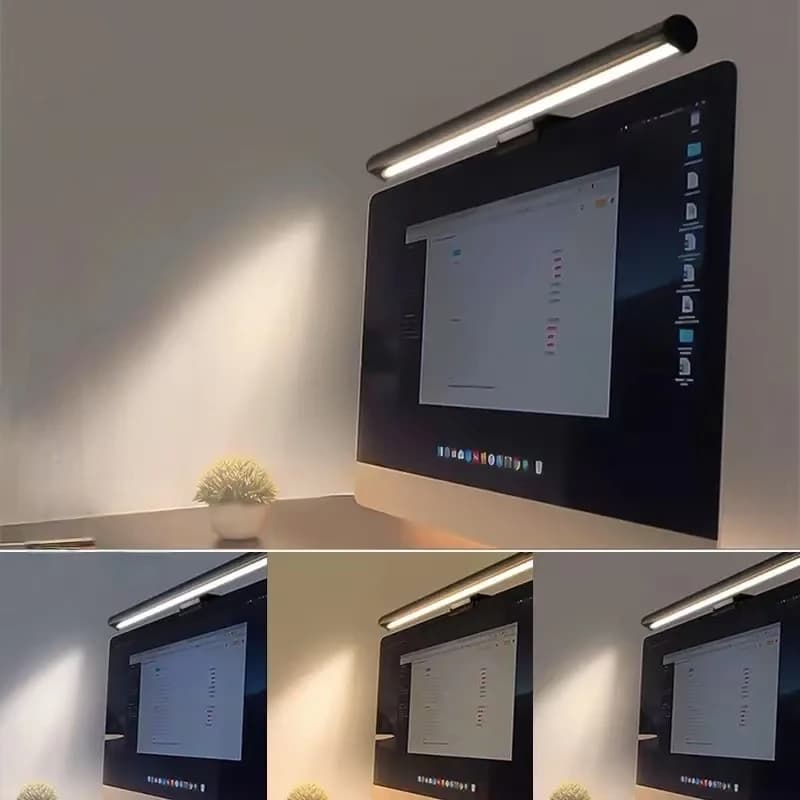 Lampada a sospensione regolabile per schermo LED RGB con protezione per gli occhi, adatta per lavori di gioco su computer portatili