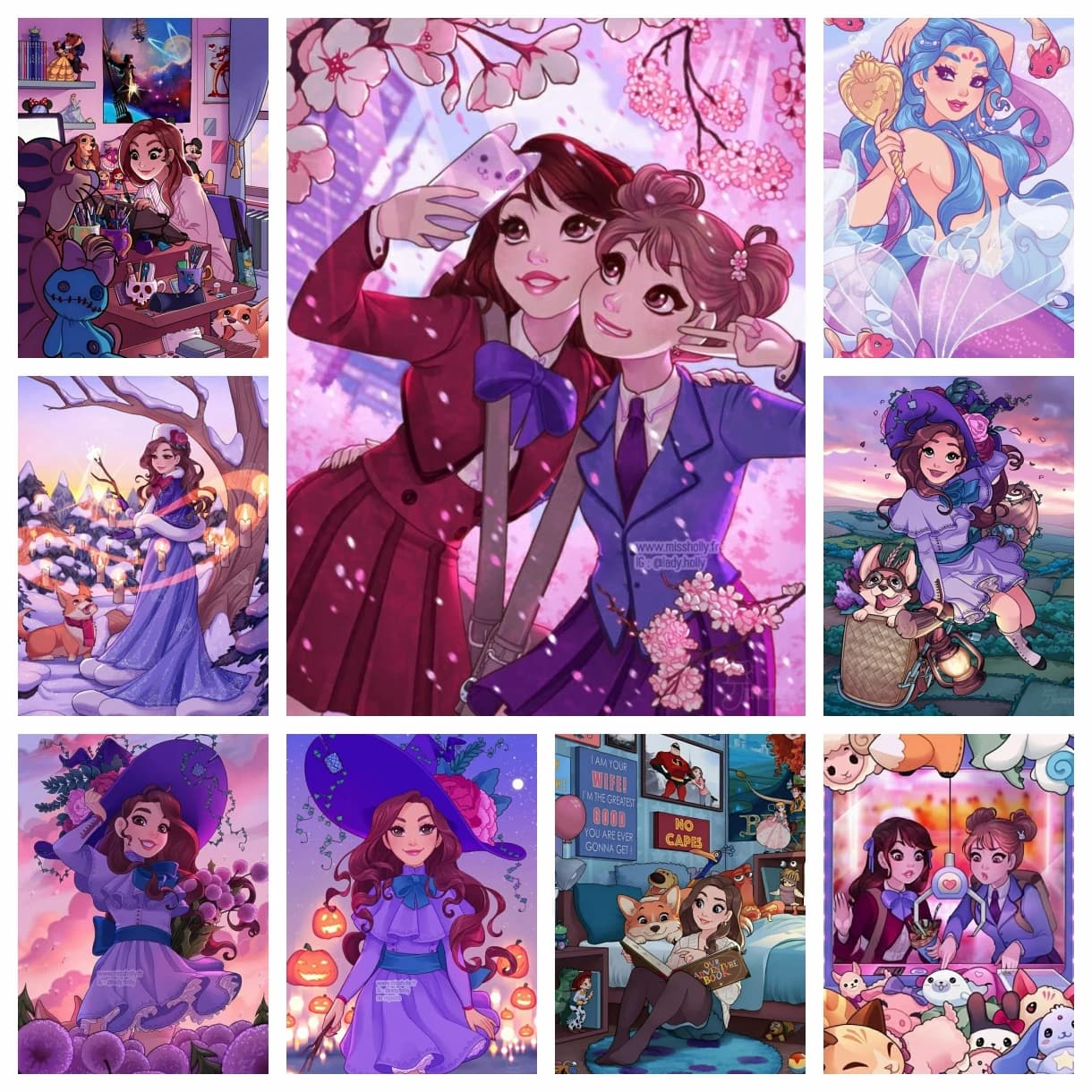 Magic Girl Fairy Witch Stich Cross Sale Full Hanging Element Diamond Painting Art Stitch Mosaic 5d Kids Children Home Garden