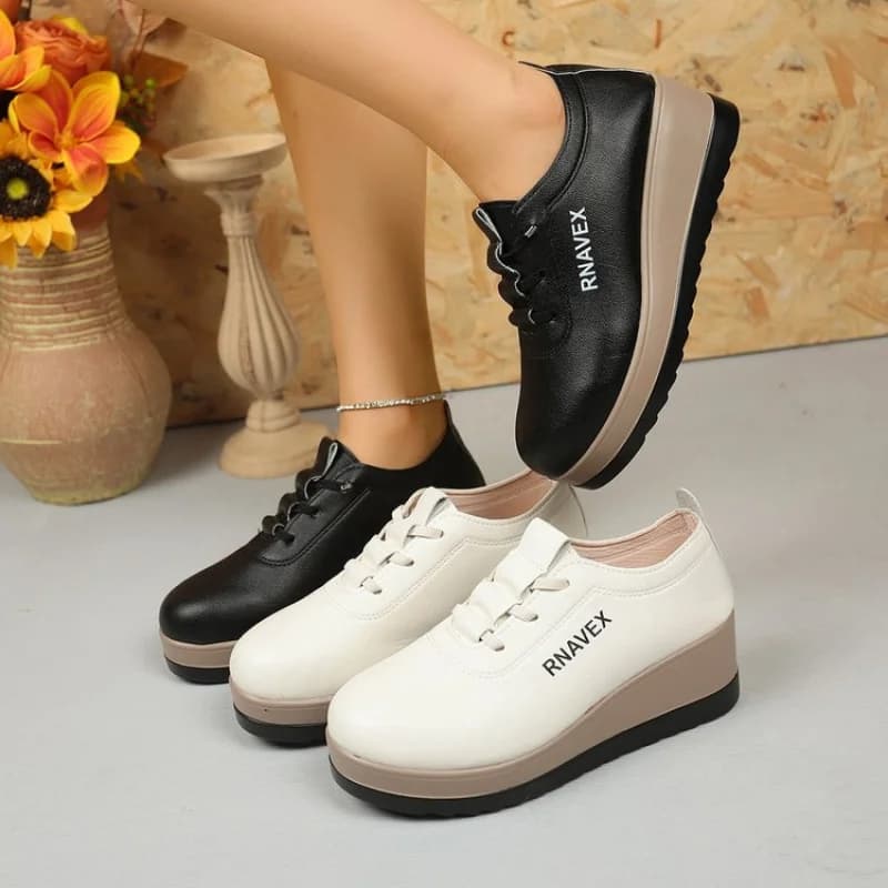Nuove Sneakers con Piattaforma Bianche e Nere 2026 per Donne, Scarpe Casual di Moda in Stile Coreano