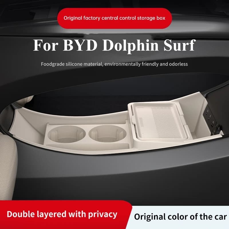 2025 Per BYD Dolphin Surf Console centrale in silicone sotto la scatola di immagazzinaggio Tappetino per organizer per controllo centrale Interni auto
