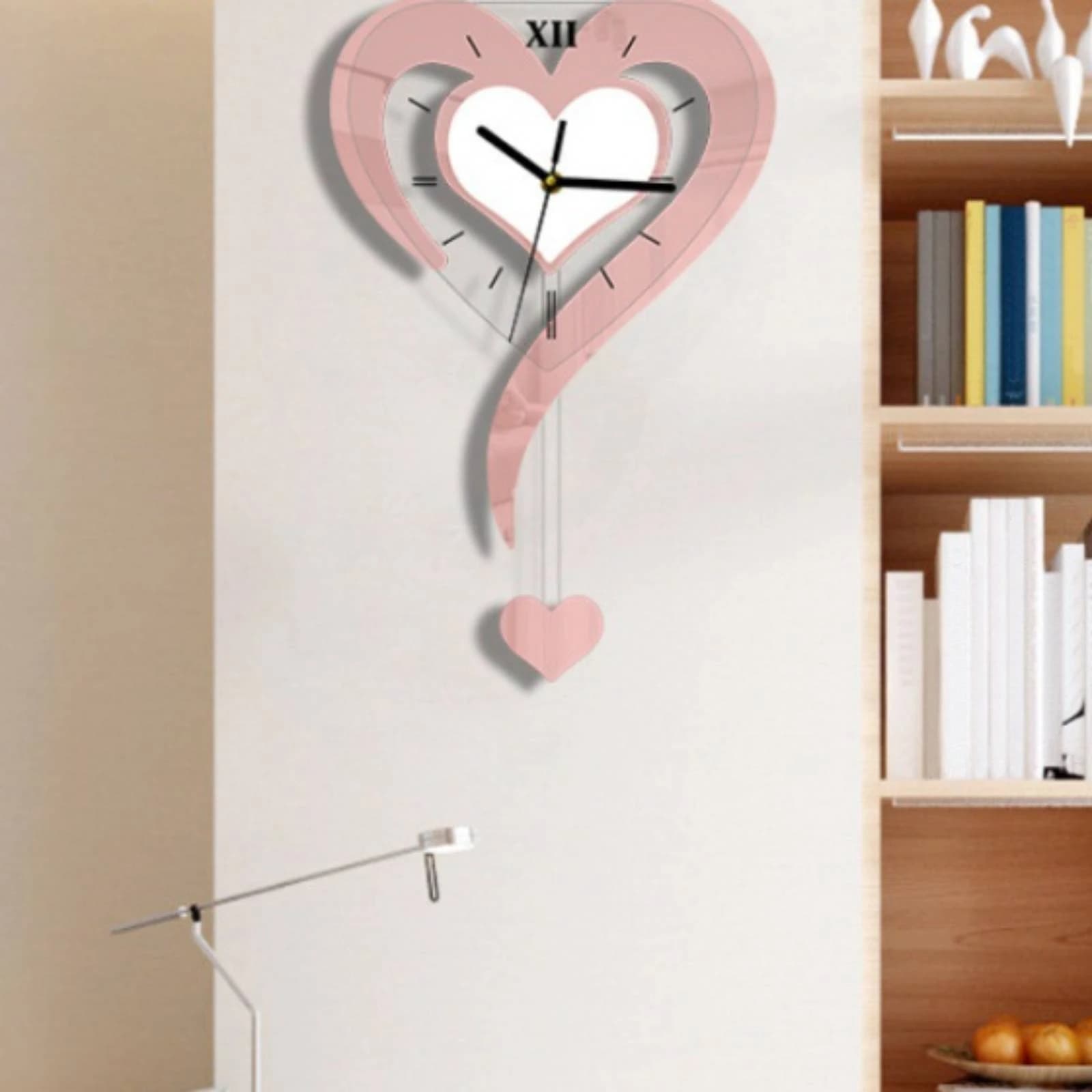 Decorative Hanging Clock Modern Decorative Wall Clock with Pendulum Timepiece Premium Swinging for Living Room, Bedroom