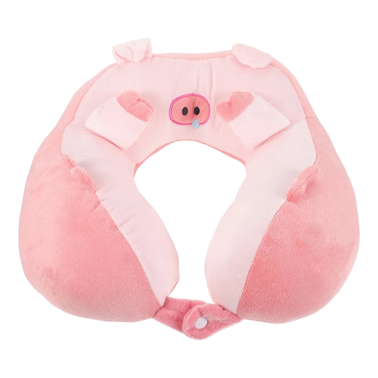 Cuscino da Viaggio per Adulti, Supporto per il Collo, Design Cartone Animato, Rosa, Carino, per Aereo