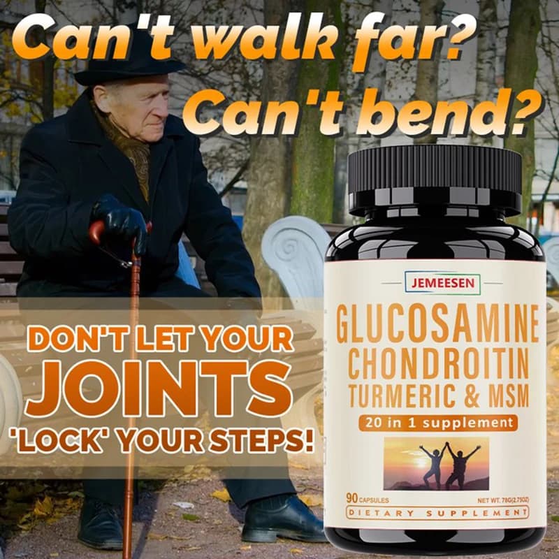 Dietary Supplement With Glucosamine Sulfate Potassium, for Joint Health, Promotes Bone and Joint Mobility