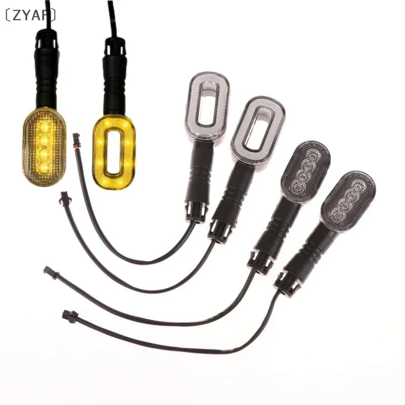 〔DD329〕2 Pezzi Luce Posteriore con Indicatore di Direzione e Clacson per Bicicletta 36V/48V/60V/72V, Lampada di Avvertimento per Bici, Parte per Acceleratore Elettrico Moto Scooter