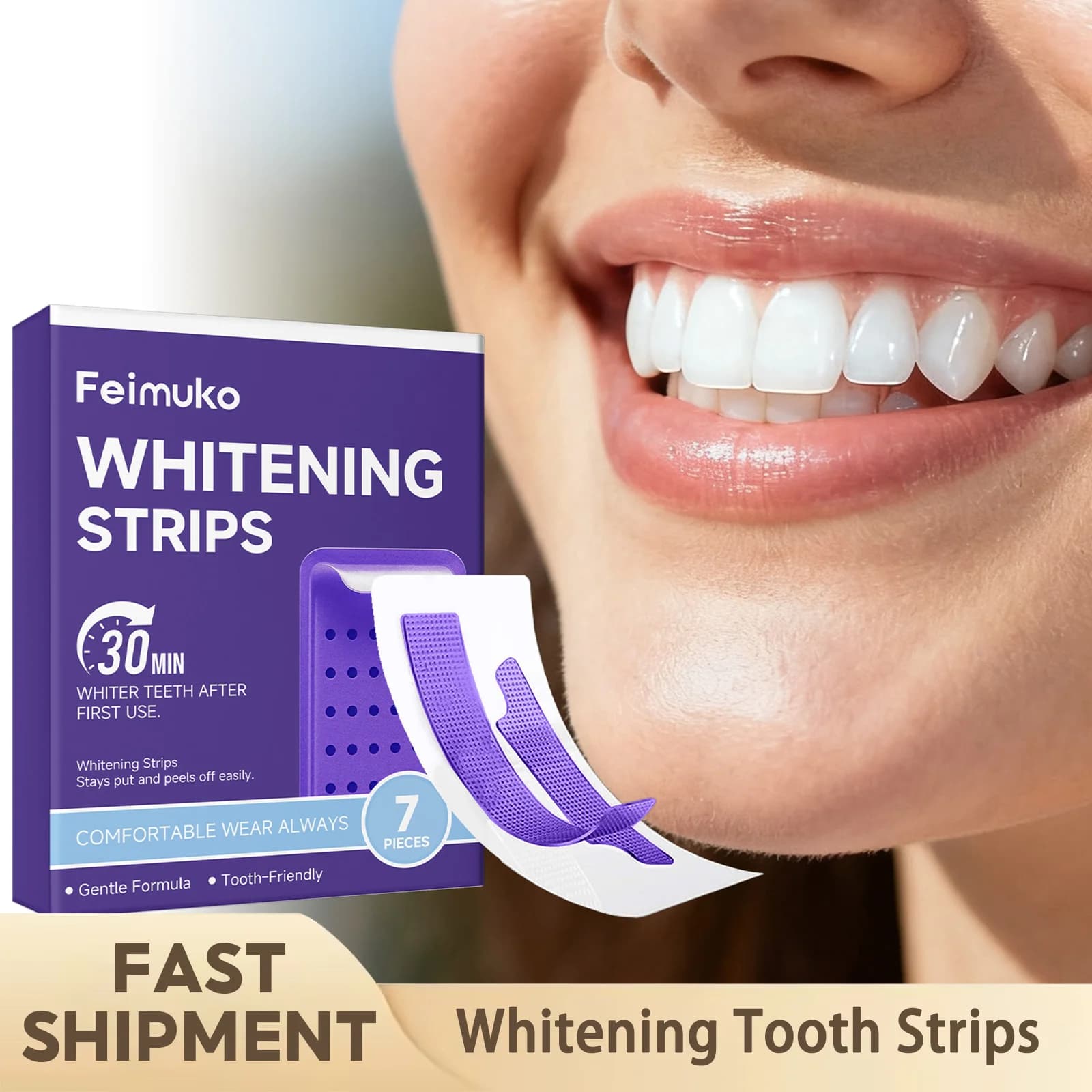 Whitening Strips for Tooths 7/14/21/28 Pieces, Rejecting Macchie and Plate, Dental whitening with Reduced Sensitivity, Product for teeth whitening