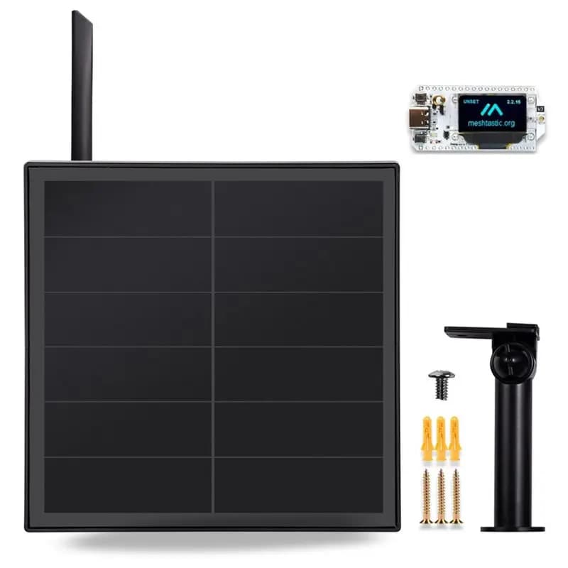Pannello Solare 8W Meshtastic Heltec V3 Nodo Lora 868-915Mhz Impermeabile per Trasmissione Remota su Rete Lorawan
