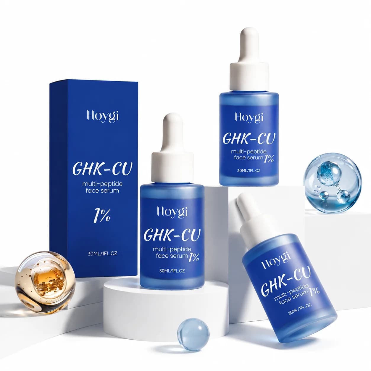 30ml GHK-CU Peptide Face Serum Hydrating Repair Essence Firming Tightening Skin Care Liquid for Daily Facial Skin Care