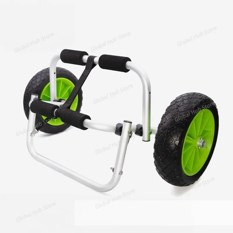 Carrello pieghevole per canoa per kayak con rimorchio piccolo per paddle verde da esterno