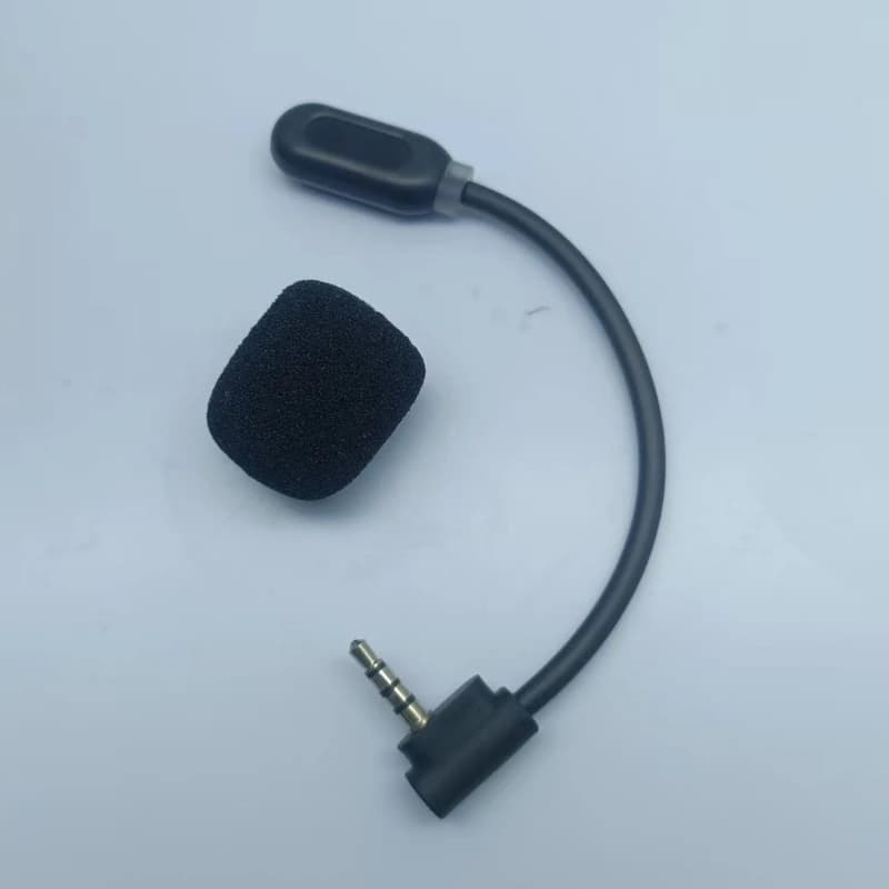 Plugs In Gaming Headsets Mic Replacement with 3.5Mm Connectors, Bendable Microphones Arm and Foam Windscreen K1KF
