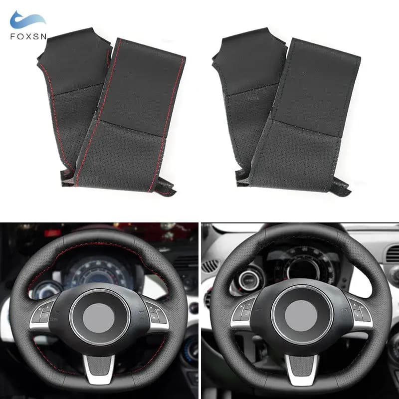 Microfiber perforated leather cover for Fiat 500 500C (GQ/S) 2013-2015 For Abarth 500C 595 595C 2009-2016