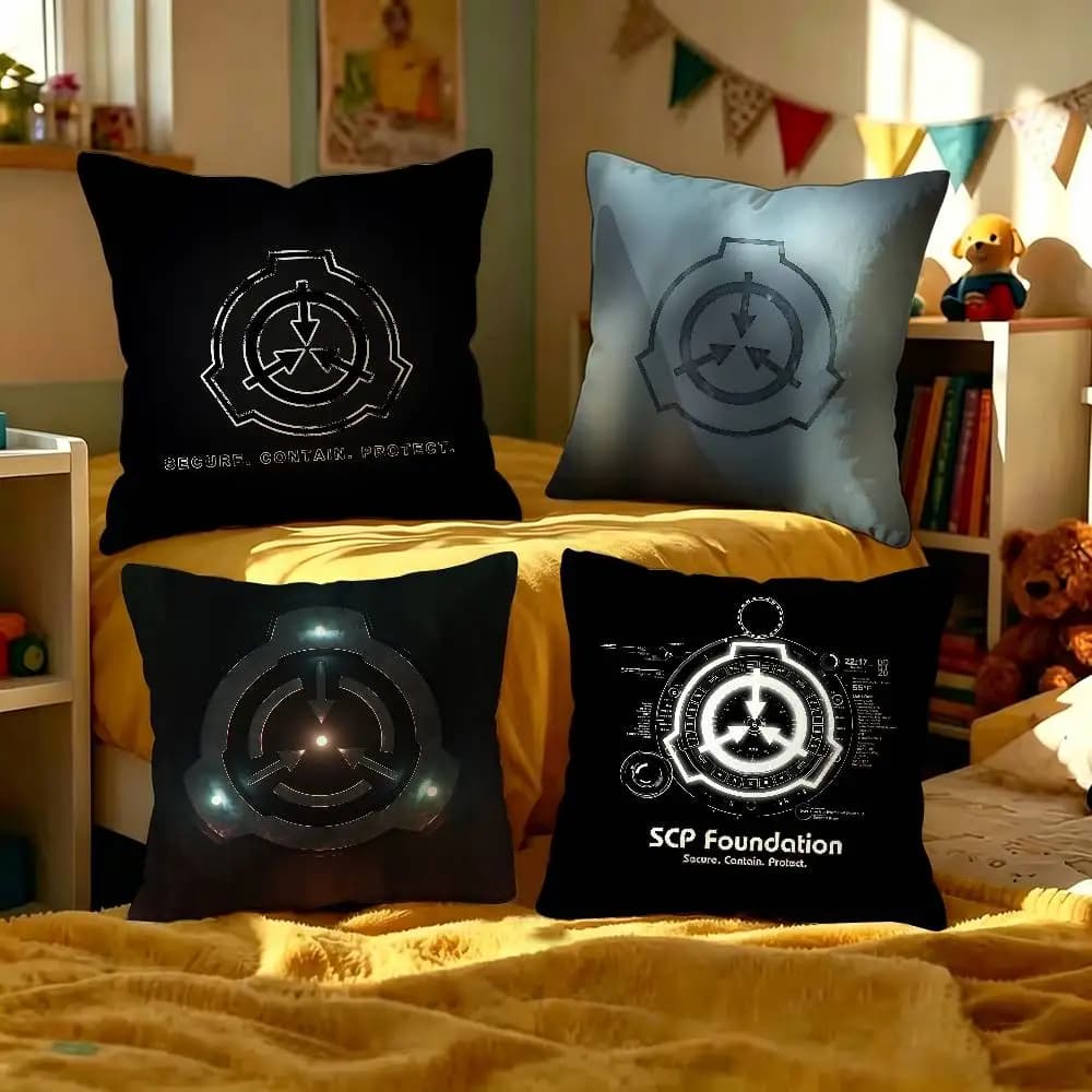 Scp F-Foundation Game Cushion Cover Pillowcase Upholstery Sofa Throw Pillow Home Decor Pillowcas