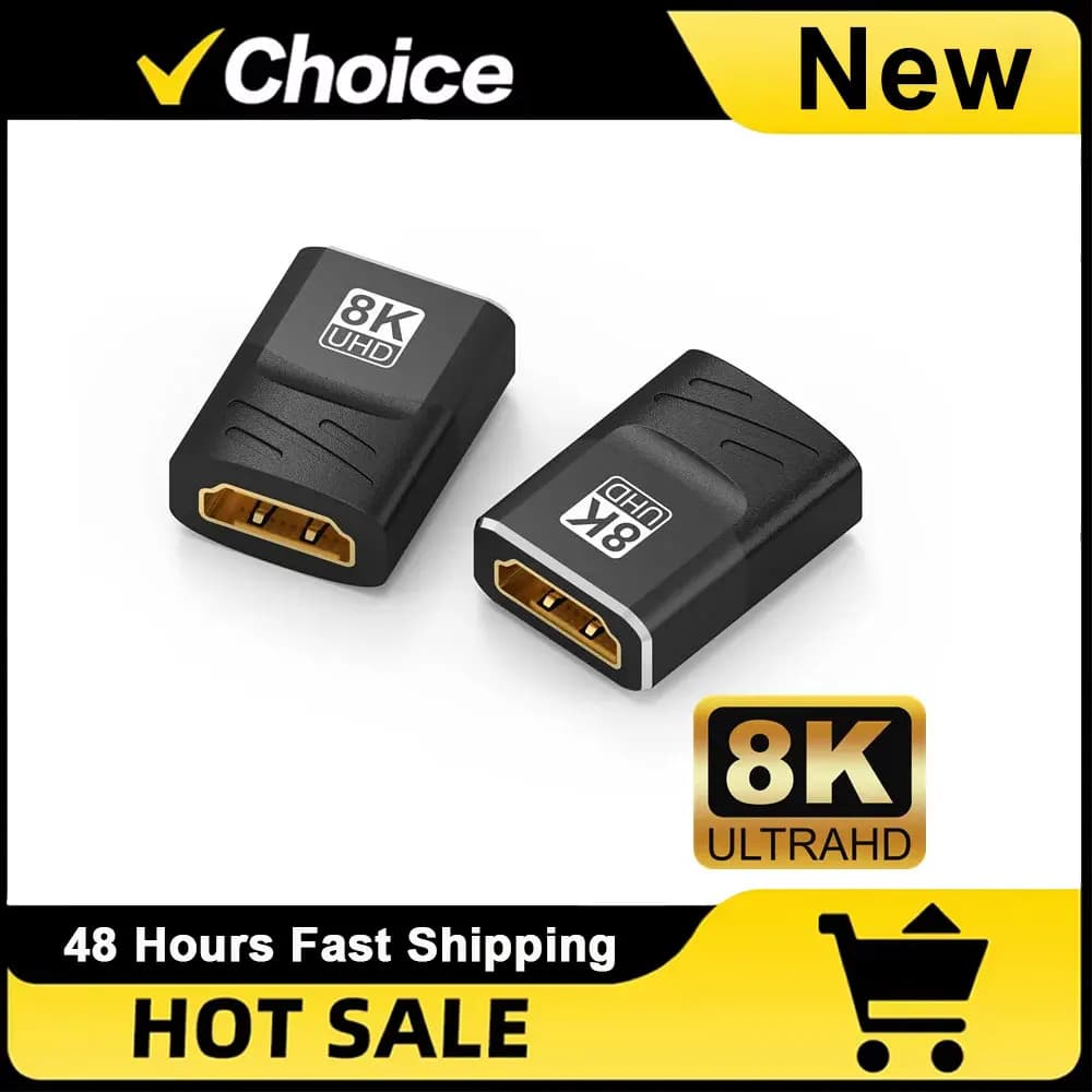 Accoppiatore HDMI 8K, connettore HDMI 2.1 femmina-femmina Adattatore di estensione HDMI, supporto 8K@60Hz