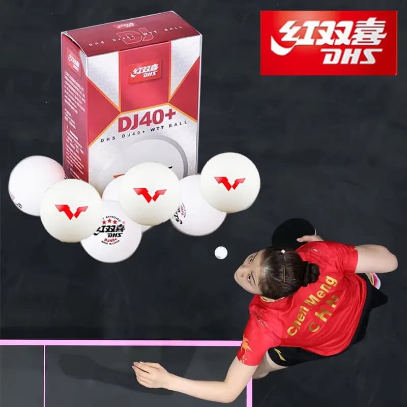 DHS DJ40+ Palline da ping pong a 3 stelle Professionali 40+ Palline da ping pong cucite ABS Nuovo materiale per competizioni WTT Standard ITTF