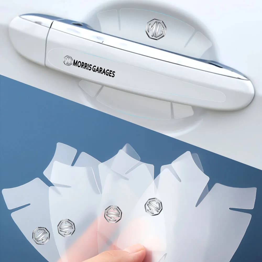 4/8pcs Car Door Handle Anti Scratches Protector Film Decal Stickers For MG MORRIS GARAGES ZS GS MG3 MG5 MG6 MG7 Cyberster Trophy
